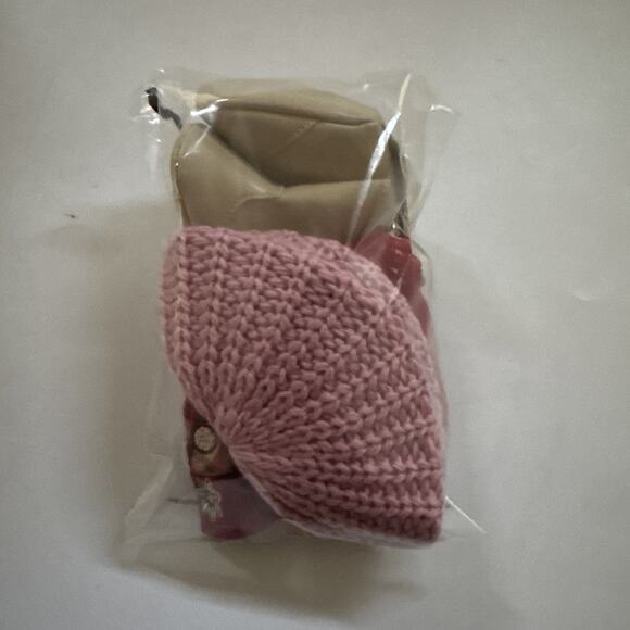 American Girl Bitty Baby Fall Flowers Dress Red Corduroy Boot Hat Doll Clothes - Picture 10 of 10